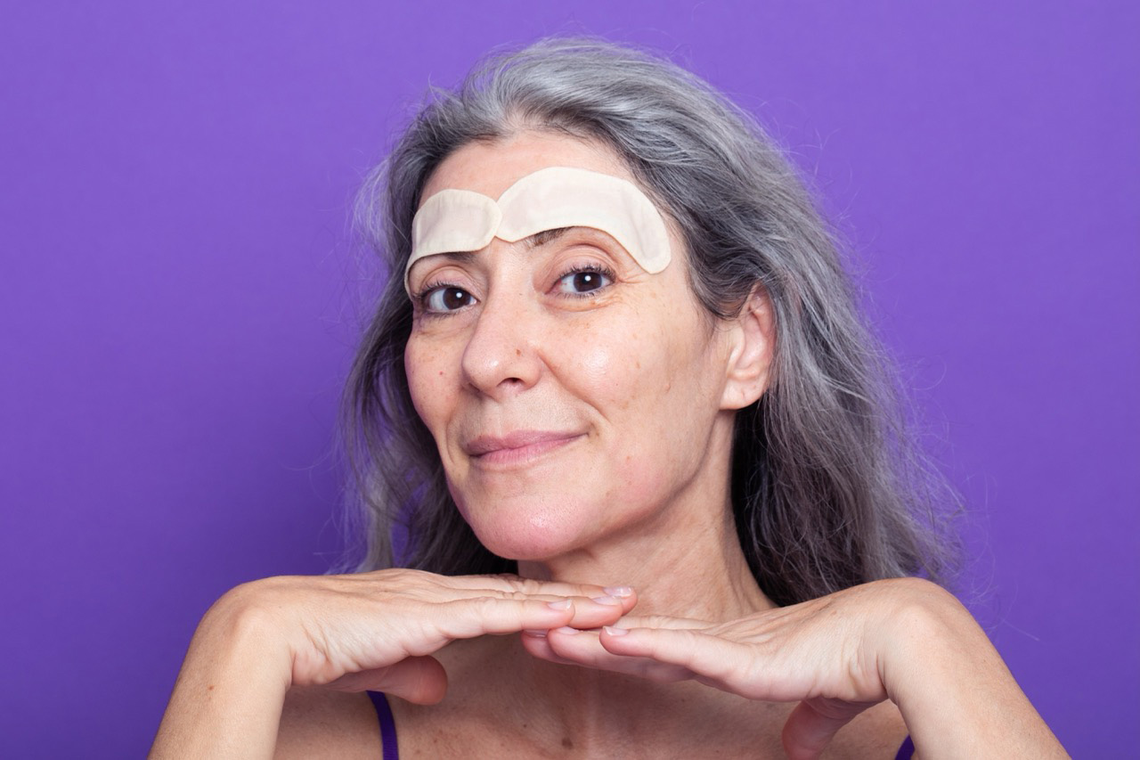 Maschera Riutilizzabile Viso In Mussola Per Rughe Contorno Occhi