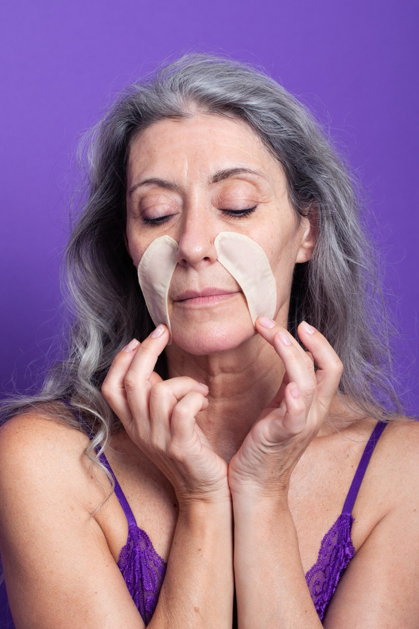 Maschera Riutilizzabile Viso In Mussola Per Rughe Glabellari