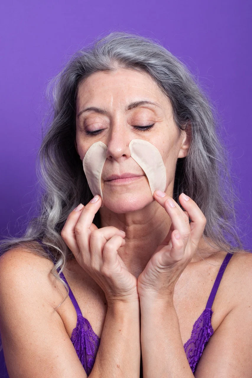 Maschera Riutilizzabile Viso In Mussola Per Rughe Glabellari